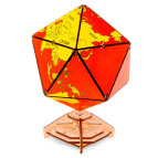 Модель 3D дерев'янна сборна механічна EVA Eco-Wood-Art ICOSAHEDRAL GLOBE (red) 001393
