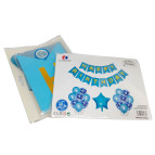 Повітряна кулька набір Happy Birthday 18шт + 1фігурний + розтяжка Blue 1210-1