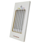 Свічки-набір для торта Лидер 6 свічок по 11см срібні 7376-4-S