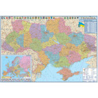 Карта Адміністративно-територіальний устрій України 160*110см картон М1:850000