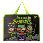 Портфель А4 1 Вересня YES пластик на блискавці FC 491787 Zombie