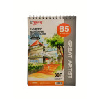 Блокнот для ескізів скетчбук B5 18,5*26,5см 30арк 120г/м2 Yalong на спіралі YL206315-B5