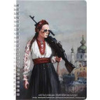 Блокнот спіраль А5 60арк Kirisketch еко макулатура Красуня, в крапку 13202