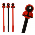 Гелева ручка з насадкою Кальмар Squid game, пише синім №13512/379