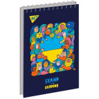 Блокнот спіраль А6 80арк Yes Ukraine 681852