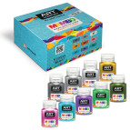 Фарба для тканини Art Kompozit Mambo набір 9кол. по 20мл., металік 520524