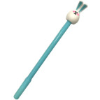 Кулькова ручка з насадкою Зайченя ЛИДЕР асорті, пише синім №0117-А