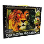 Алмазна мозаїка по номерам на холсті 20*30см DankoToys Лев DT DM-03-03