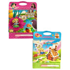 Книжка-розмальовка 16,5*20,5см ЛИДЕР 4арк водяна розмальовка з маркером №212-*/RD-*