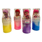 Іграшка антістрес Слайм (Лізун) №1812-67 у баночці 14/8,5*5см, з Лялькою