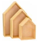 Поличка декоративна Rosa Talent (дерево) Кораблики набір 3шт (14,5*21*8см/21*28,5*8см/24,5*36*8см) 2869008