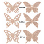 Заготовка для декорування Rosa Talent (ДВП) набір 6шт Метелики-2 з магнітною стрічкою 289056