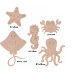 Заготовка для декорування Rosa Talent (ДВП) набір 5шт Морські мешканці-2 з магнітною стрічкою 289032