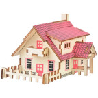 Модель 3D дерев'янна сборна WoodCraft XE-G010H Романтичний будинок 15,5*11,2*9см