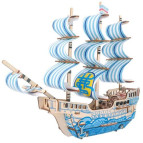 Модель 3D дерев'янна сборна WoodCraft XA-G044H Вітрильник-4 36,8*10,5*32,7см