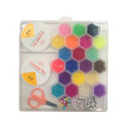 Набір бісеру та намистин у пластиковому футлярі Crystal Tec "Комірки соти" 19,5*19,5см №5/№52/BIS-195