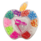 Набір для плетіння резинками Rainbow Loom Bands 550шт. + гачок +аксесуари Яблуко 594-4