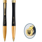 Кулькова ручка PARKER 30035_T011y URBAN 17 Muted Black GT Тризуб + Слава Україні