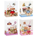 Пакет подарунковий паперовий 26*32*9см Igrushki7 Ведмедики 57841