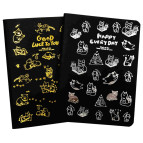 Блокнот А6 32л. Лідер 50-24С Котики (чорні сторінки)