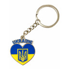 Брелок Метал Ukraine серце 4 см №506-1