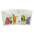 Зошит на спіралі А5 48л. пластикова обкладинка Лидер The Holiday Fruit 77602 в клітинку