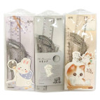 Лінійки-набір 4пр ЛИДЕР лінійка 20см + 2угольника + транспортир, асорті ZH-20**