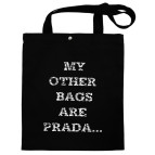 Сумка через плече Екосумка-шопер чорна 34*39см My other bags are Prada №1913-9