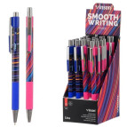 Кулькова ручка Vinson Line soft-touch 202 автомат. пише синім 0,7мм корпус асорті