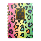 Зошит спіраль А4 100арк тверда картонна обкладинка Написи, в клітку 4100-1/002