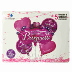 Повітряна кулька Лидер-ZYBalloon набір 5шт. різного розміру, Princess 1212-31