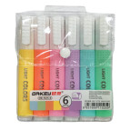 Текстові маркери набір 6шт Dakey/ЛИДЕР пастель Макарун 1525-6