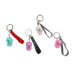 Брелок пластик. Ведмедик 4см зі стрічкою LOVE №3067