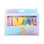 Свічки-набір для торта Party Candles Буквы 'HAPPY BIRTHDAY' Макарун 122298