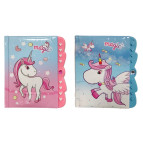 Блокнот з замком А6 50арк ЛИДЕР Єдиноріг кодовий замок 64K-C-0248