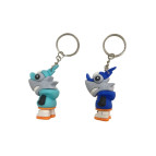 Брелок гумовий Акула 5см в одязі, асорті №BR35