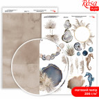 Папір для дизайну Rosa Talent А4 200г/м матовий двостор. Ocean Dreams-8 5311163