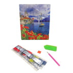 Алмазна мозаїка по номерам, картон 21*25см ООПТ з інструментом та мольбертом D21259 Море