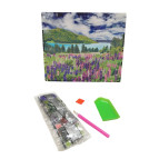 Алмазна мозаїка по номерам, картон 21*25см ООПТ з інструментом та мольбертом D21269 Озеро