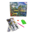 Алмазна мозаїка по номерам, картон 21*25см ООПТ з інструментом та мольбертом D21260 Річка