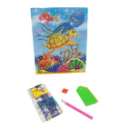 Алмазна мозаїка по номерам, картон 21*25см ООПТ з інструментом та мольбертом D21265 Черепашка