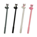 Гелева ручка з насадкою Киця ООПТ асорті, пише синім №А2022