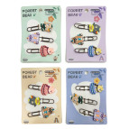 Закладки для книг ЛИДЕР Скріпка з прикрасой 3шт. Ведмеді асорті 39400