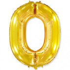 Повітряна кулька ООПТ Цифра-0 75см 1шт, золото 8537g-0