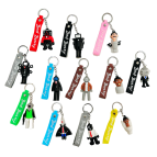 Брелок гумовий Чудікі Bad Bunny 5-7см зі стрічкою Bad Bunny, асорті №3193/3194/1405/700-19