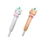 Кулькова ручка з насадкою Сквіш Єдиноріг Лидер асорті, пише синім №2317