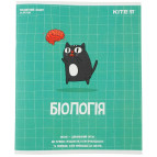 Зошит шкільний А5+ 48арк Kite предметний кл. Cat Біологія K23-240-17