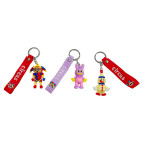 Брелок гумовий Циркові герої 5-6см страшилки, зі стрічкою Circus, асорті №3197