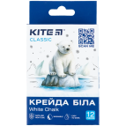 Крейда біла кругл. Kite Classic 12шт. K-079-12
