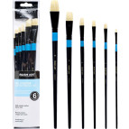 Набір пензлів для олії Art Nation Artist Brush 6шт. плоска LO59066-2